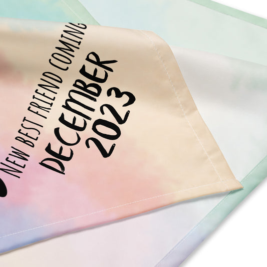 December 2023 Baby Announcement All-over print bandana