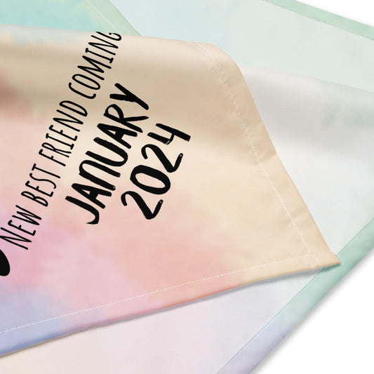 January 2024 Baby Announcement All-over print bandana