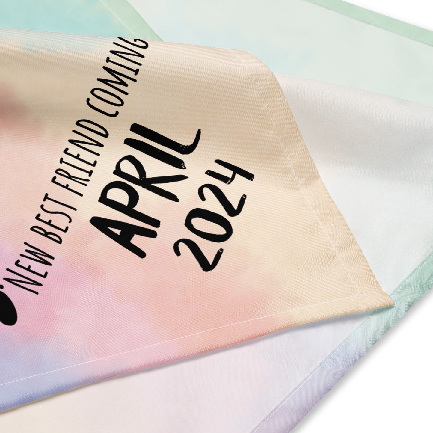 April 2024 Baby Announcement All-over print bandana