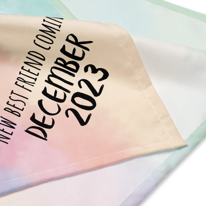 December 2023 Baby Announcement All-over print bandana