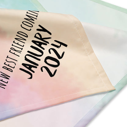 January 2024 Baby Announcement All-over print bandana