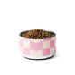 Pink & Beige Checkered Pet bowl