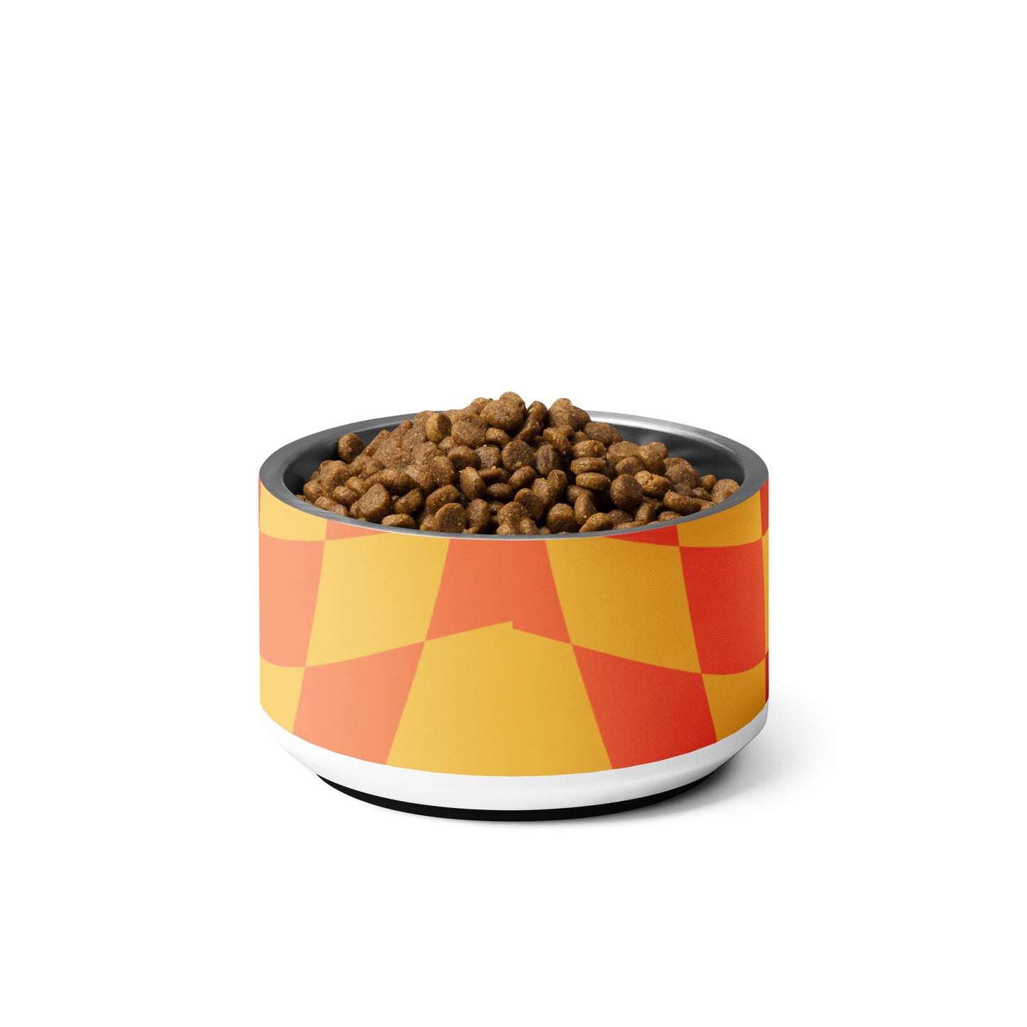 Red & Yellow Checkered Pet bowl