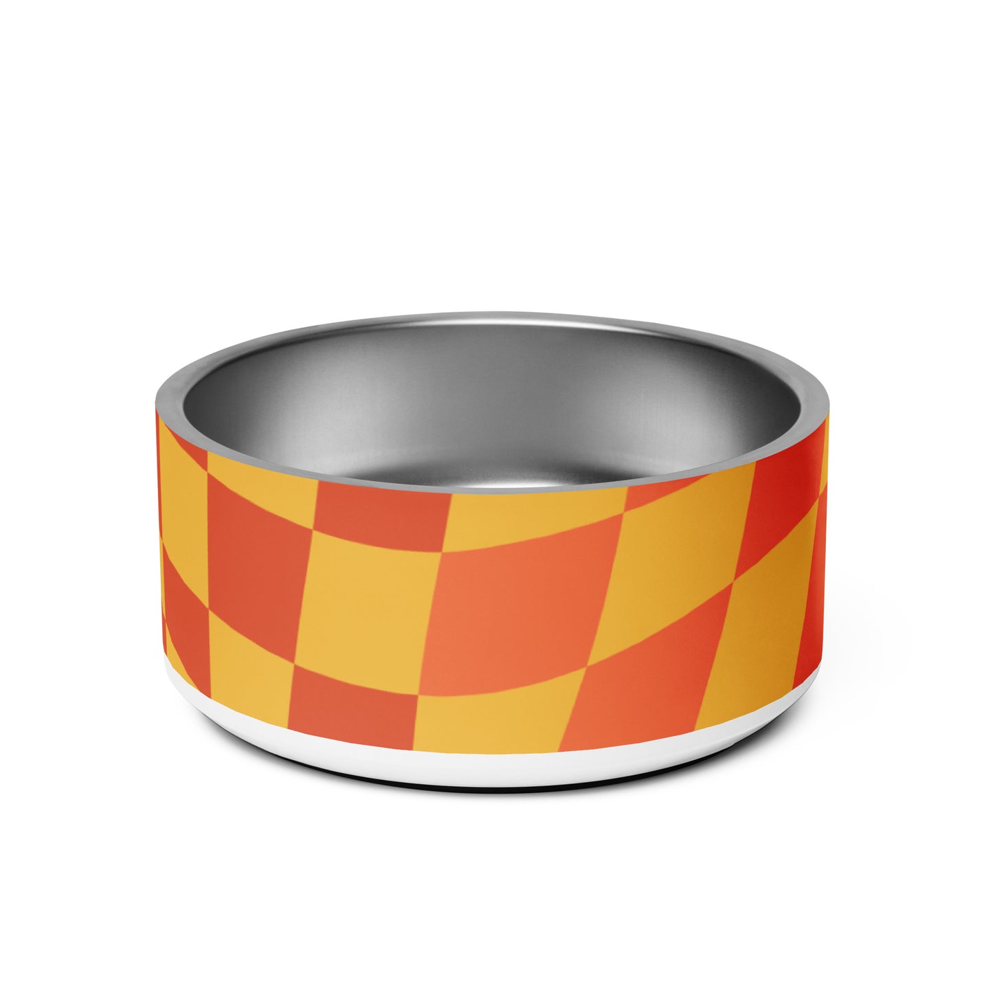 Red & Yellow Checkered Pet bowl