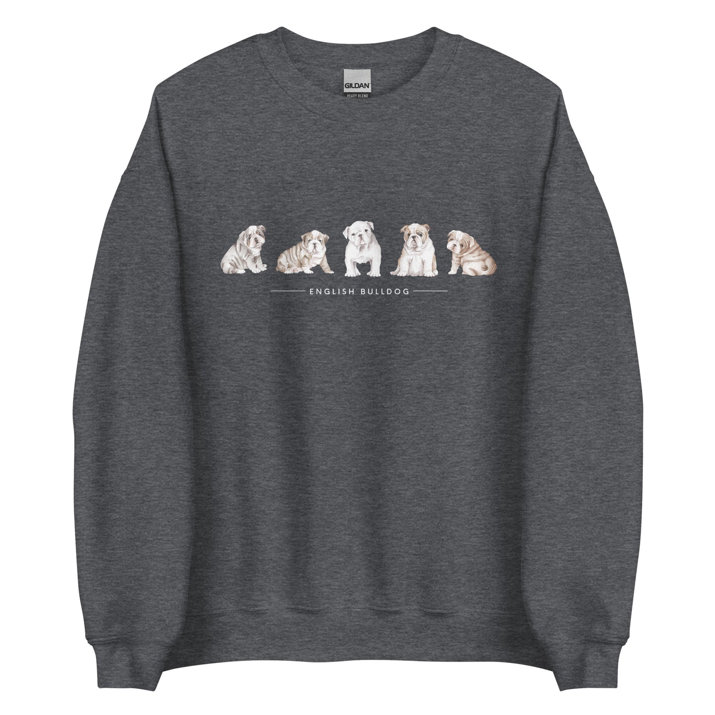 Watercolor English Bulldog Pup Unisex Sweatshirt