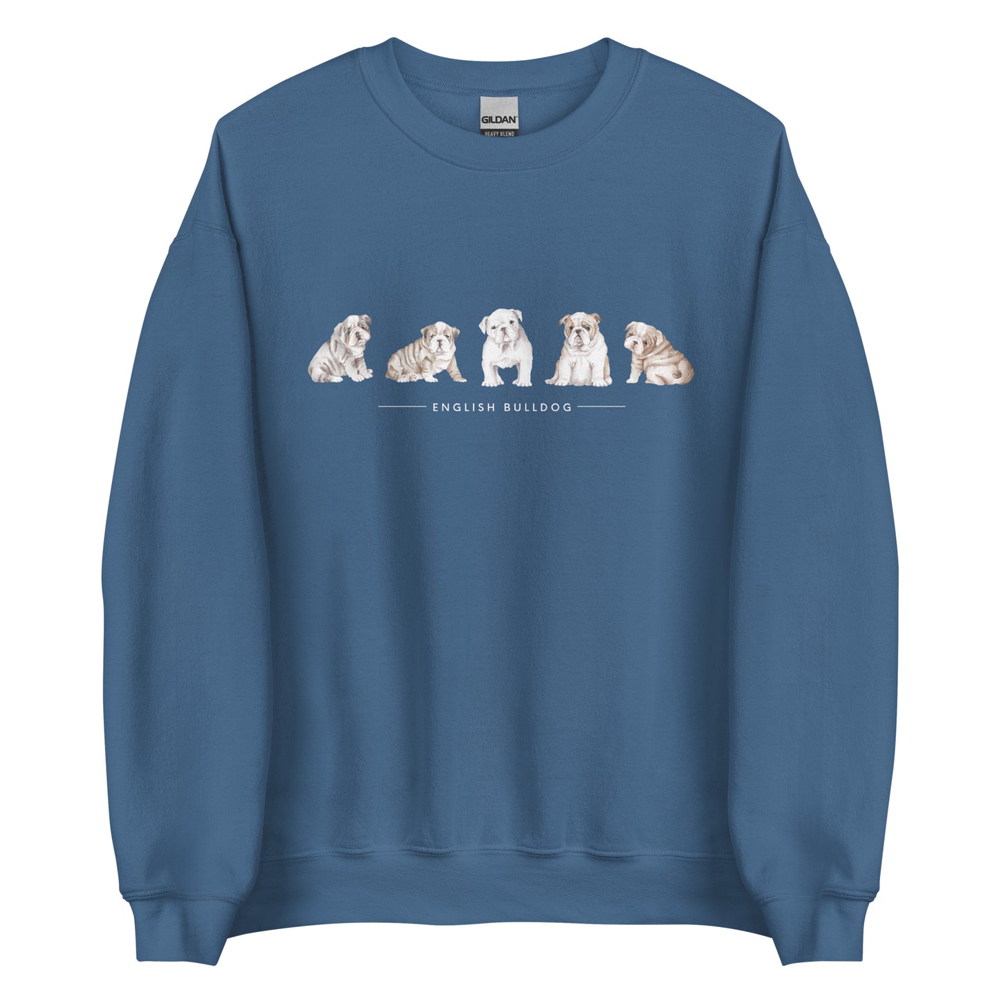 Watercolor English Bulldog Pup Unisex Sweatshirt