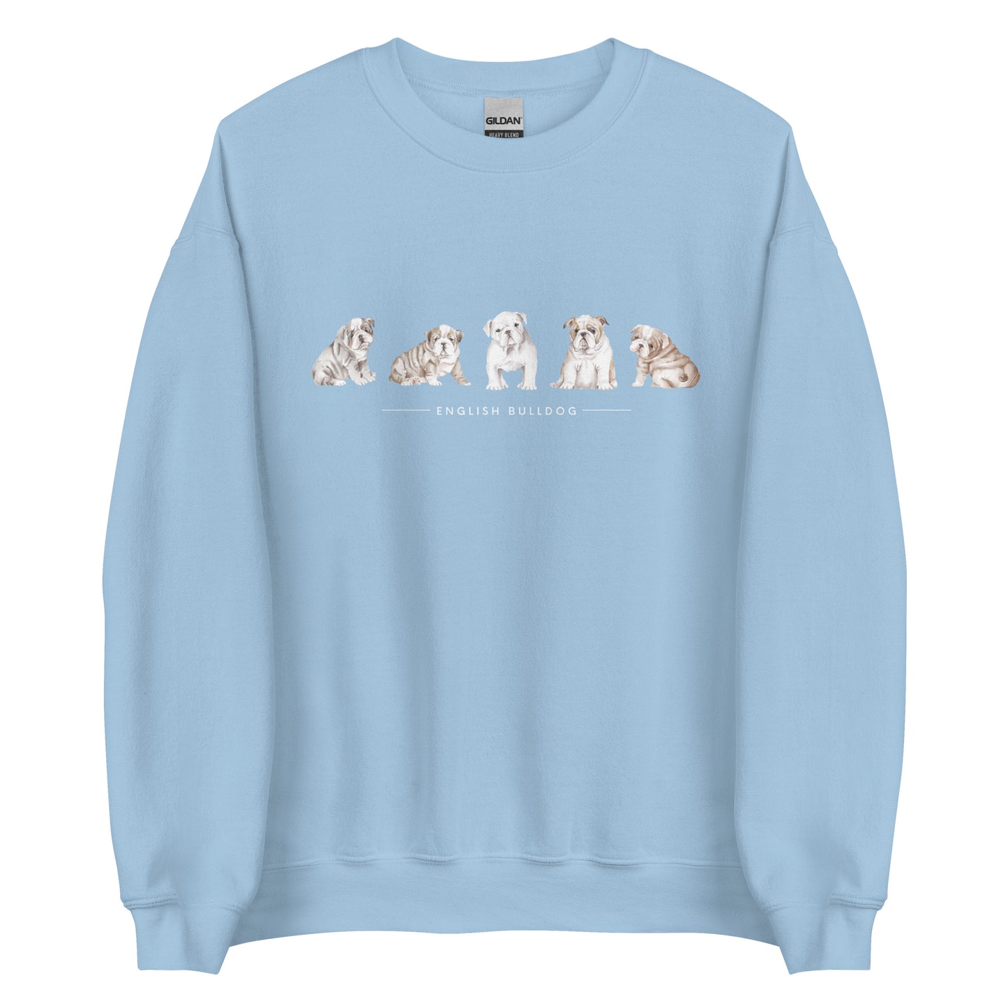 Watercolor English Bulldog Pup Unisex Sweatshirt