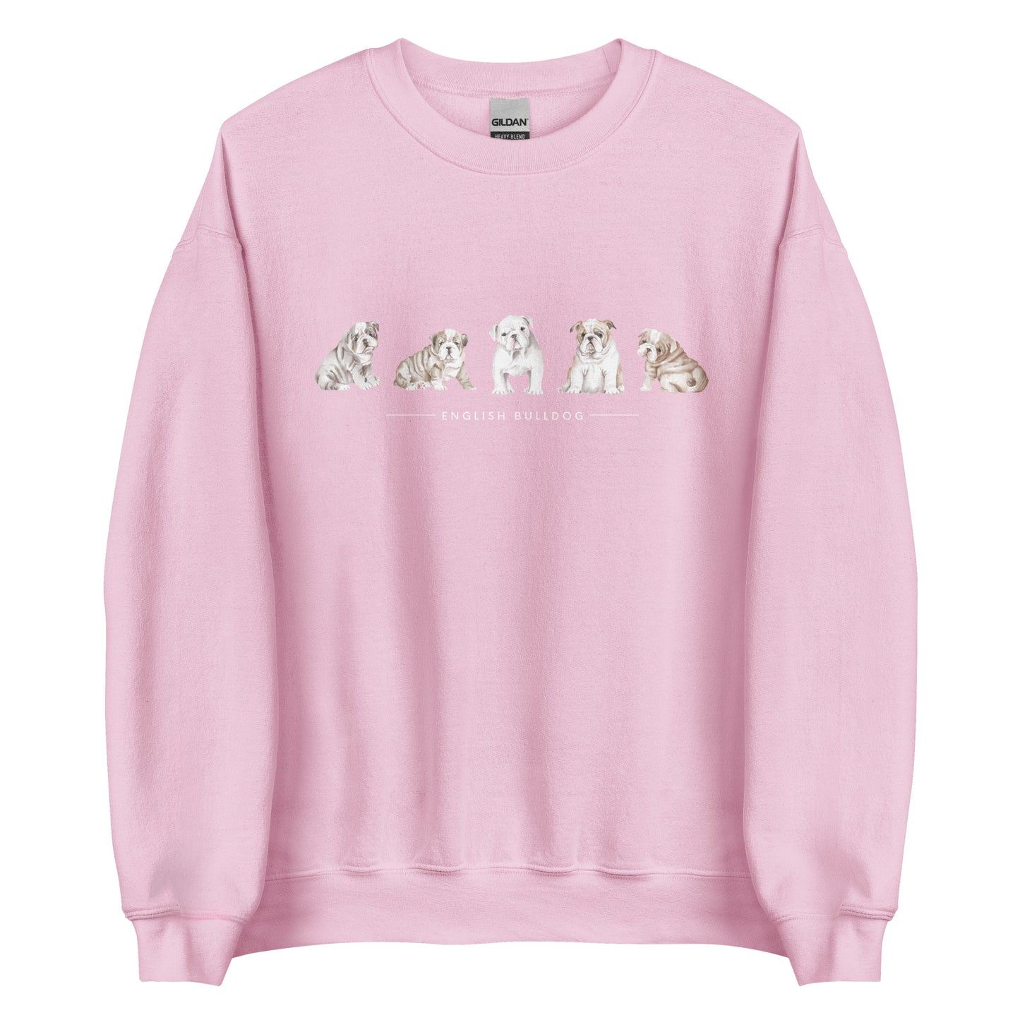 Watercolor English Bulldog Pup Unisex Sweatshirt