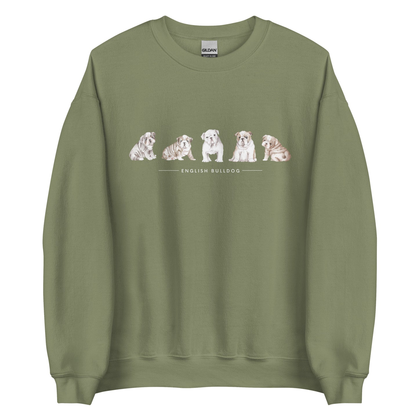 Watercolor English Bulldog Pup Unisex Sweatshirt