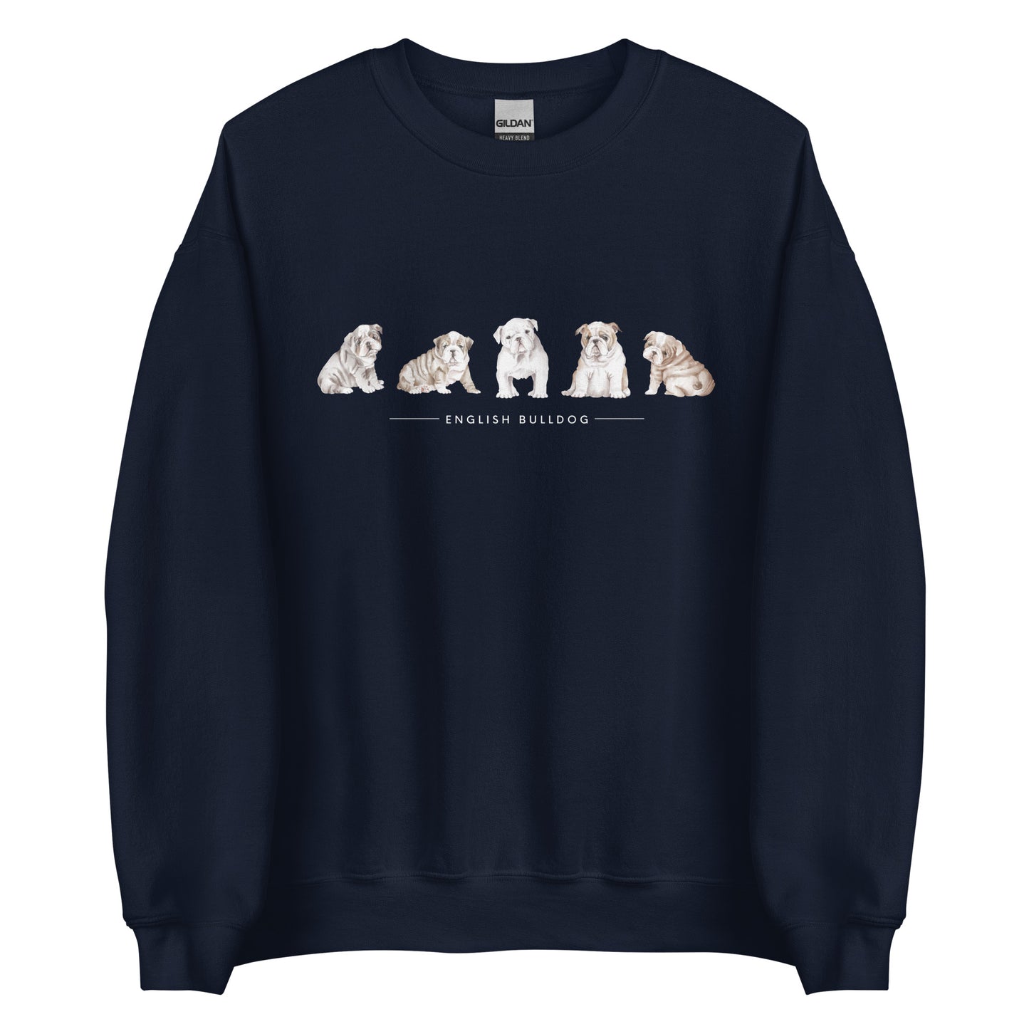 Watercolor English Bulldog Pup Unisex Sweatshirt