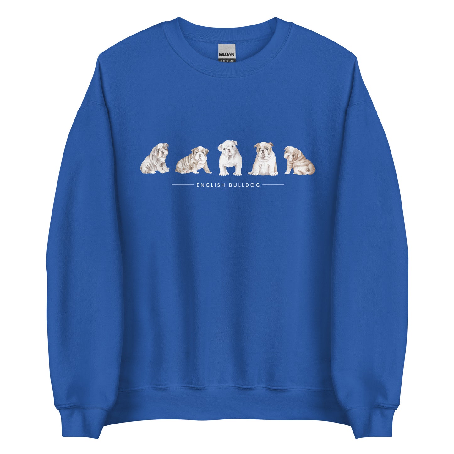 Watercolor English Bulldog Pup Unisex Sweatshirt