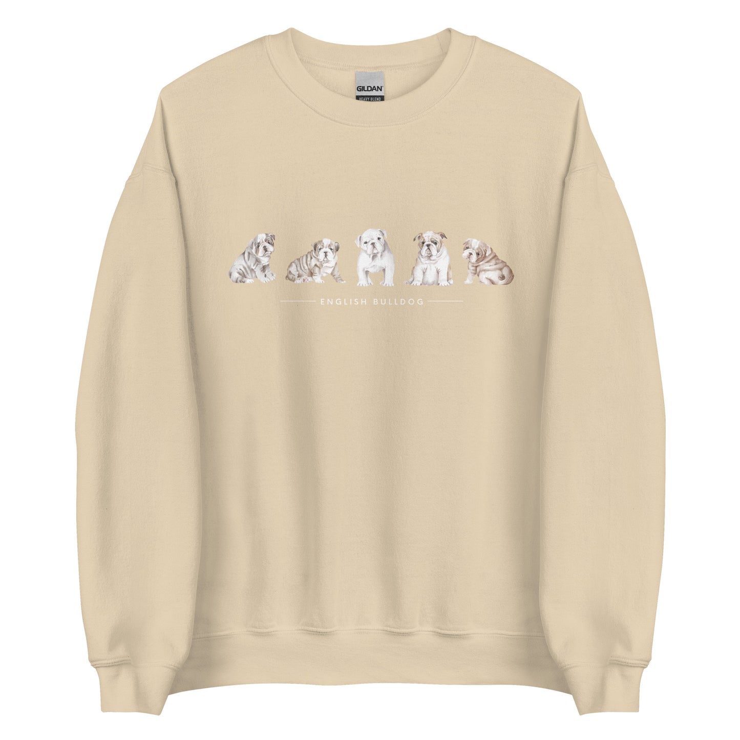 Watercolor English Bulldog Pup Unisex Sweatshirt