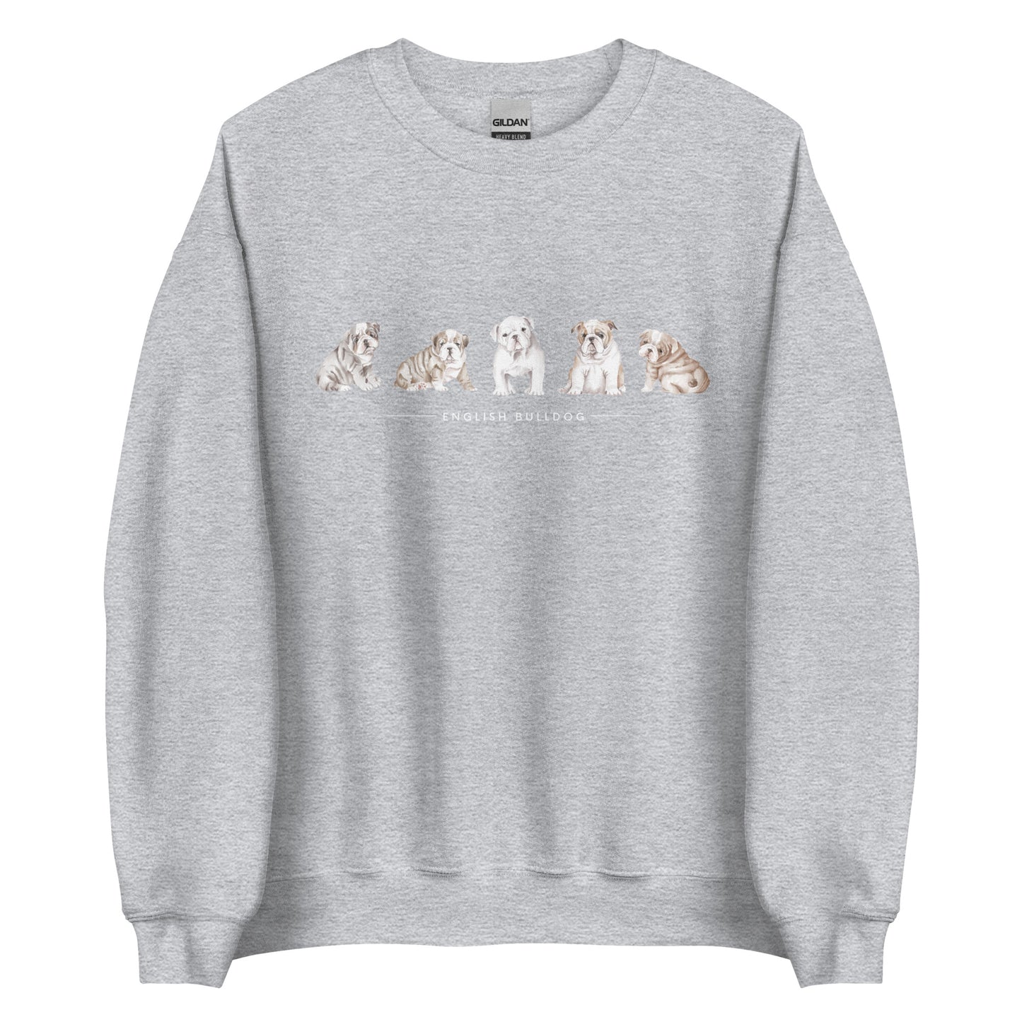 Watercolor English Bulldog Pup Unisex Sweatshirt