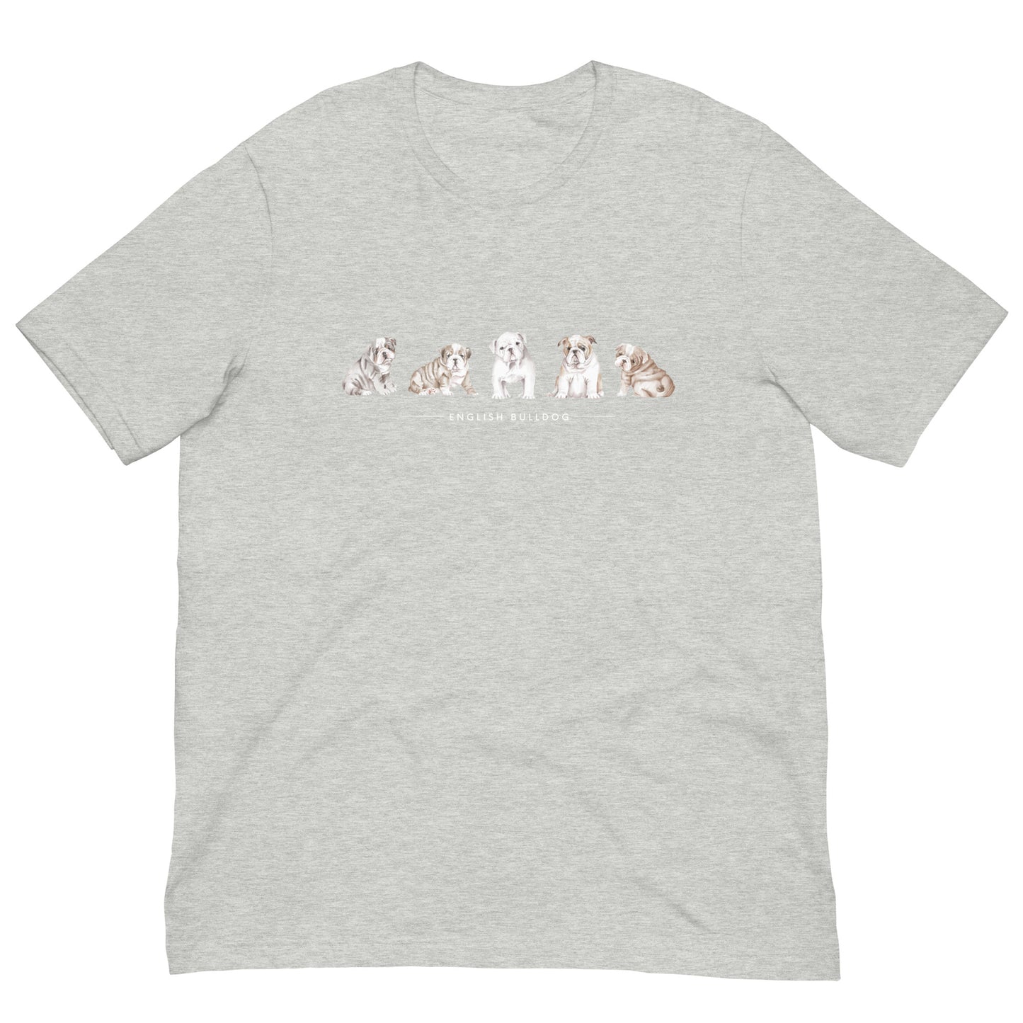 Watercolor English Bulldog Pup Unisex t-shirt