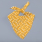 Herring'bone' Print Pet Bandana - In Yellow