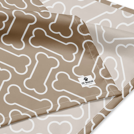 Bone All-over print Pet bandana