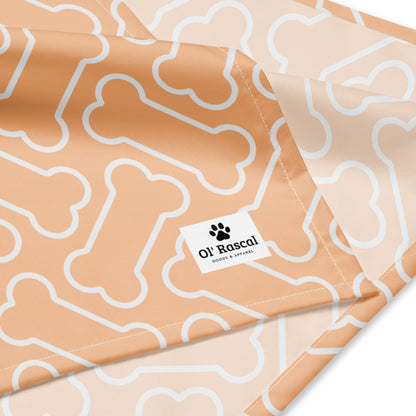 Bone All-over print Pet bandana