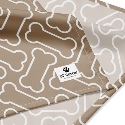 Bone All-over print Pet bandana